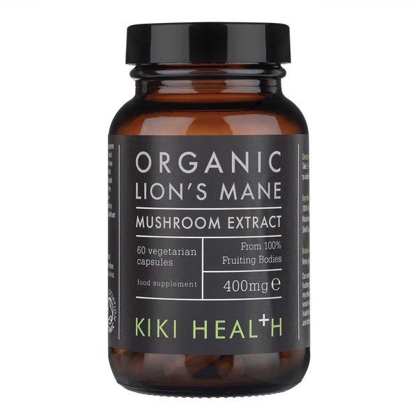 KIKI HEALTH Organic Mushroom Extract 60 vegetarian capsules -Lion's Mane 400mg