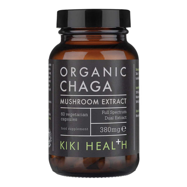 KIKI HEALTH Organic Mushroom Extract 60 vegetarian capsules - Chaga 380mg