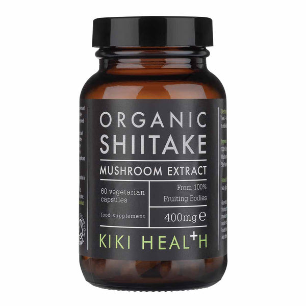 KIKI HEALTH Organic Mushroom Extract 60 vegetarian capsules - Shiitake 400mg