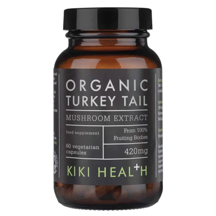 KIKI HEALTH Organic Mushroom Extract 60 vegetarian capsules - Turkey Tail 420mg